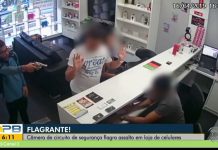 Vídeo mostra momento em que loja é assaltada, em João Pessoa